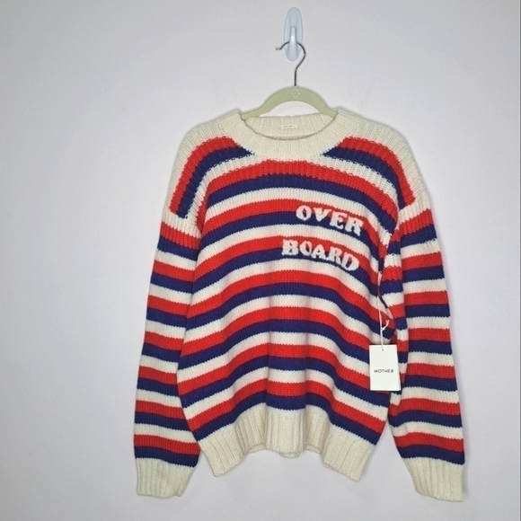 Mother the biggie jumper overboard striped sweater Medium NWT - Picture 5 of 11